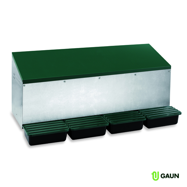 Nid pondoir exterieur 4 comp. fond plastique
