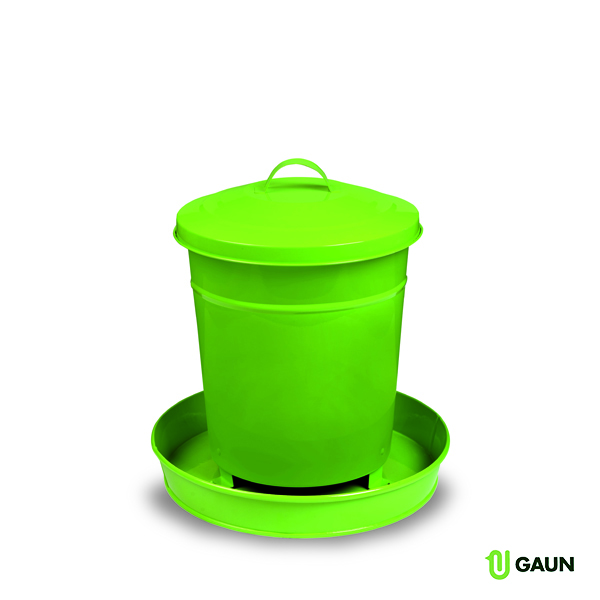 Painted metal poultry feeder - 4 kg.