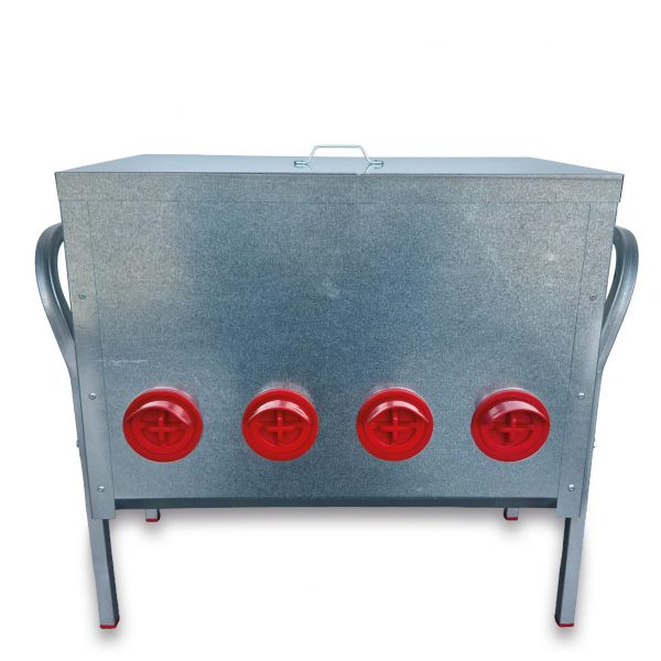 Outdoor galvanised feeder - 8 ports - 50 kg.