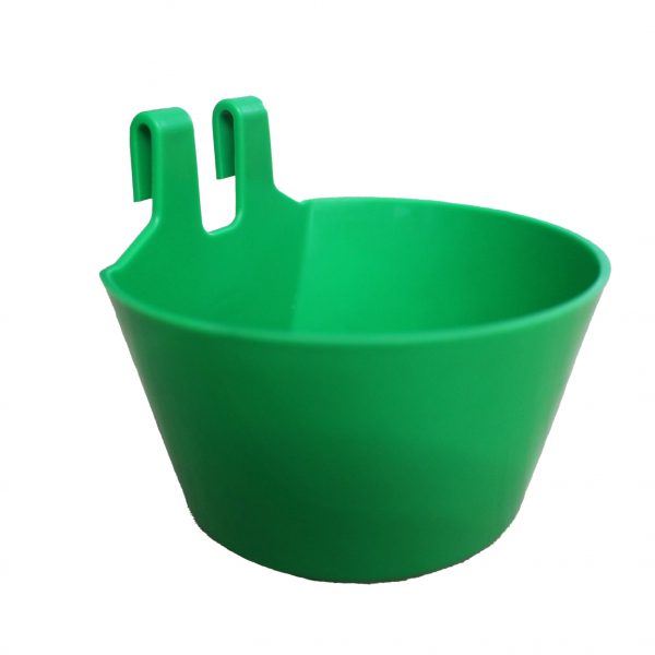 Comedero plastico con ganchos azul – comedero para animales GAUN