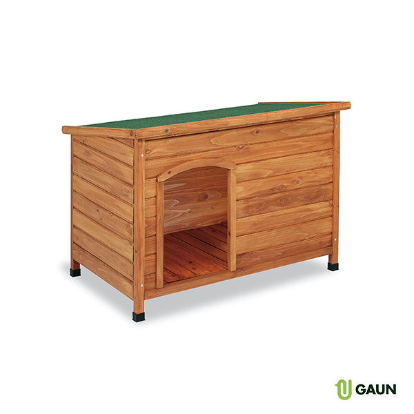 Wooden kennel flat roof large